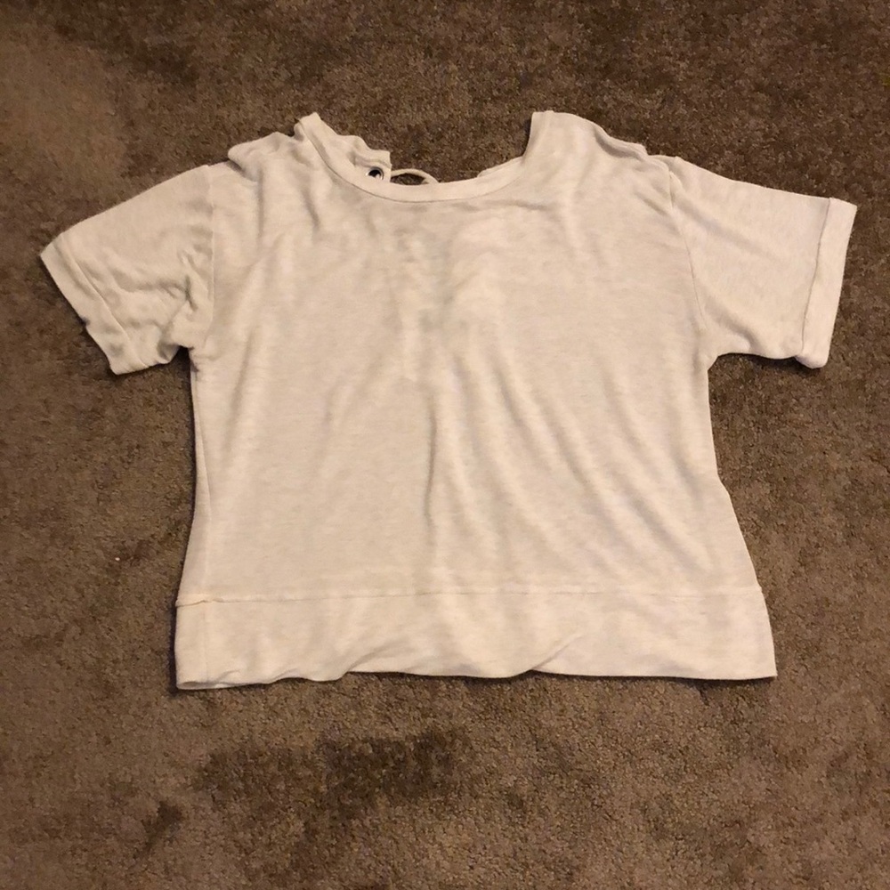 Lace up beige shirt